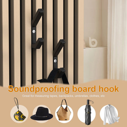 4-Pack Acoustic Slat Wall Hooks