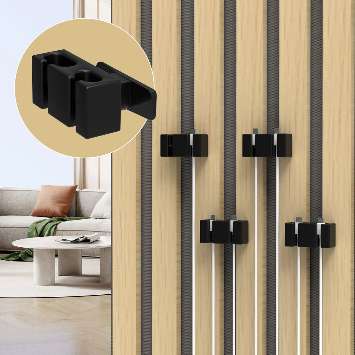 Acoustic Slat Wall Cable Organizer