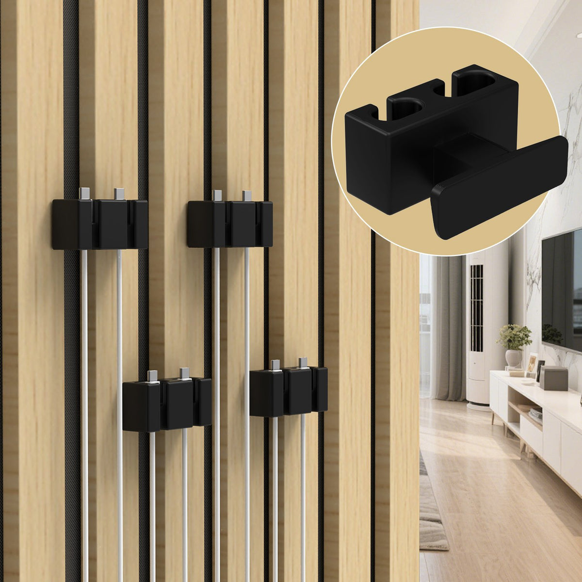 Acoustic Slat Wall Cable Organizer