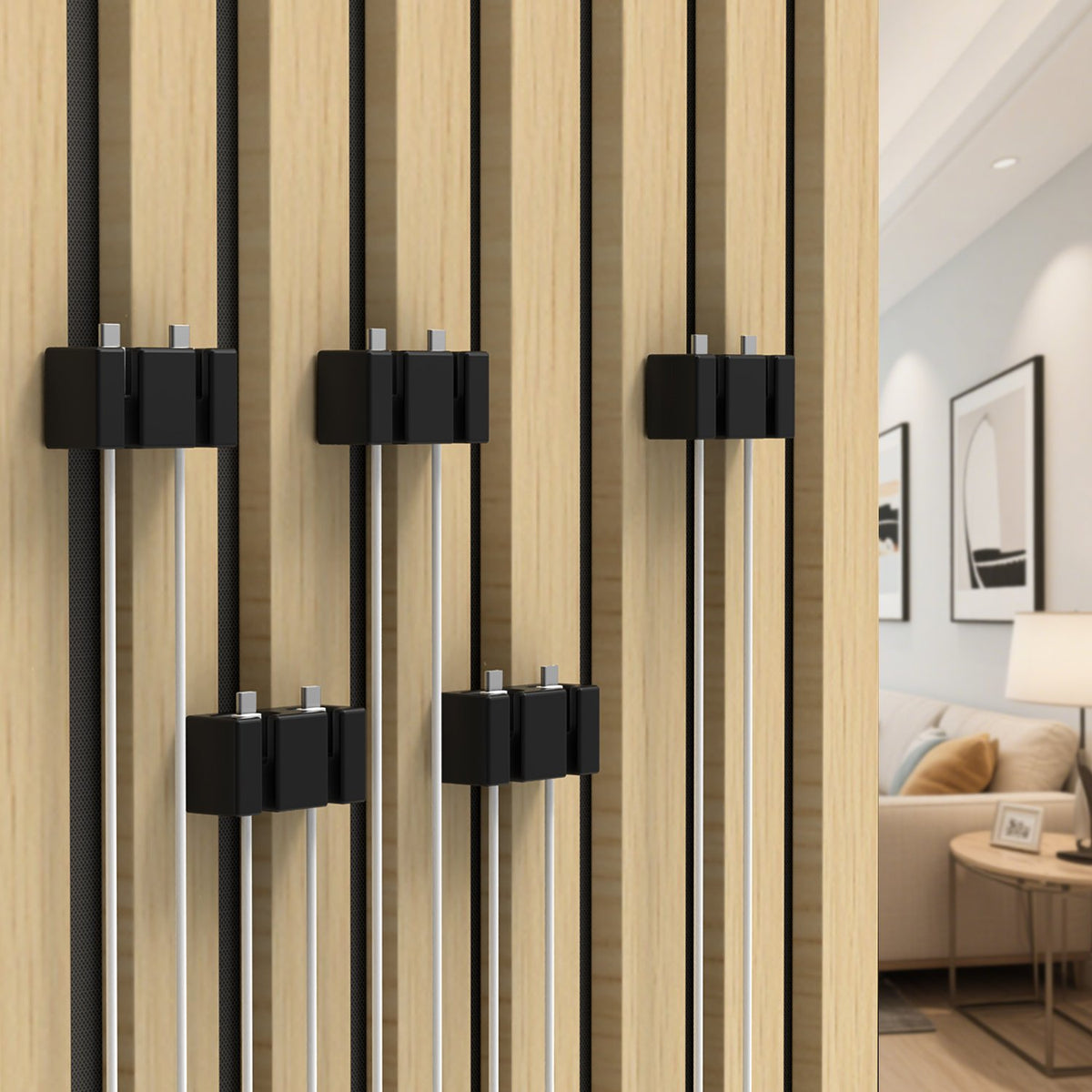 Acoustic Slat Wall Cable Organizer