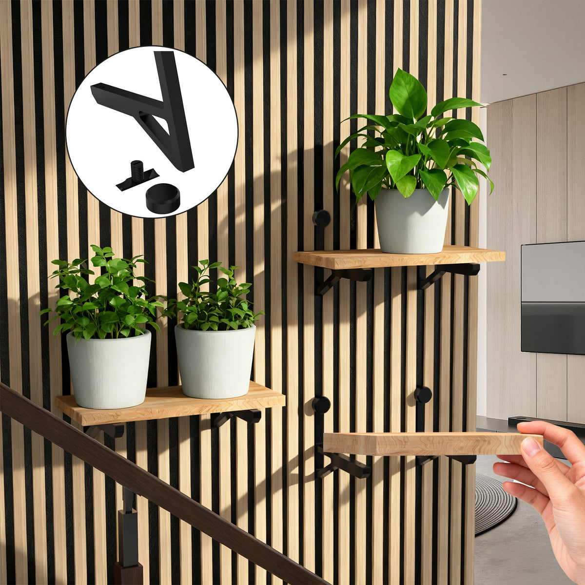 Acoustic Slat Wall Display Shelf