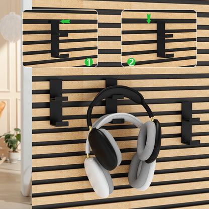 Headphone Stand for Acoustic Slat Wall Panels